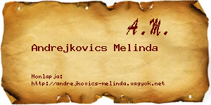 Andrejkovics Melinda névjegykártya